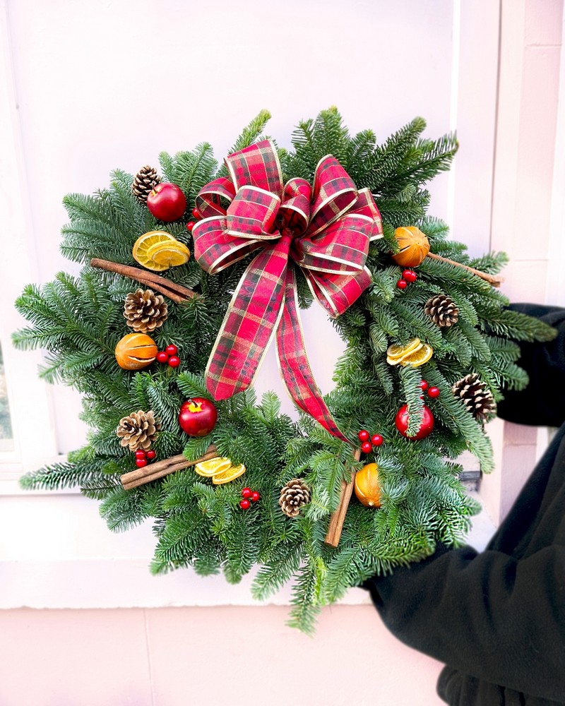 Spruce Door Wreath – buy online or call 02844 616 160