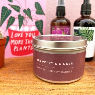 Red Poppy and Ginger Scented Candle